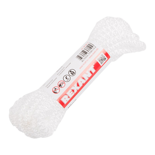 Шнур 7 мм 10 м белый REXANT