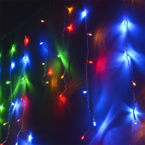 Гирлянда светодиодная "Бахрома" IC-120M, 3.0*0.7м, 120 светодиодов, IP20, 220В, мультицвет (13011)