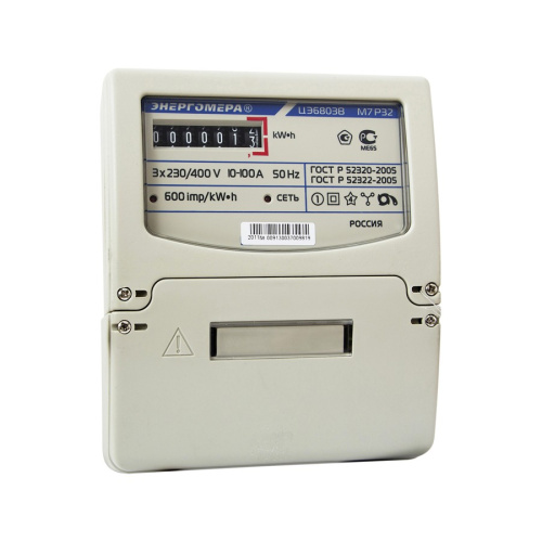 Счетчик  ЦЭ 6803В/1 1Т 10-100A/220/380В (3ф,4пр) М7 Р32 (винт/din)