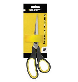 ГЖА147 Ножницы 170мм inФОРМАТ пластик. ручки с резиновыми вставками, арт. SO1704