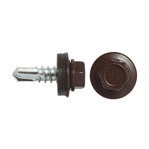 Саморез кровельный RAL-8017 ZP 4,8х51 (200 шт), тов-213142 (шоколадно-коричневый)