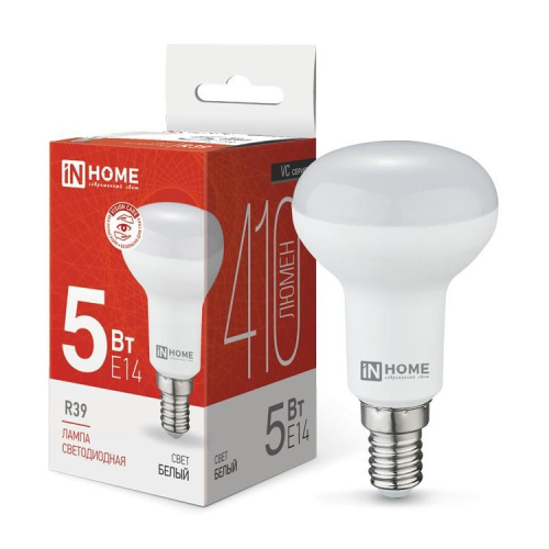 Лампа светодиодная LED-R39-VC 5Вт 230В Е14 4000К 410Лм IN HOME