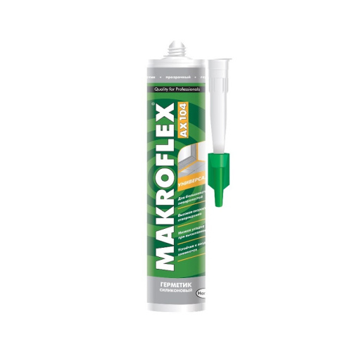 МАКРОФЛЕКС AX104 герметик силиконовый универсальный, ПРОЗРАЧНЫЙ, (0,29л) 2005219/2370826, тов-163845