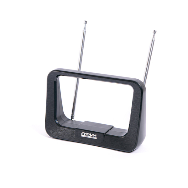 Антенна комнатная DVB-T2/ ДМВ+МВ активная СИГНАЛ SAI-119, усы 1м, кабель 3м, 28dB (18889)