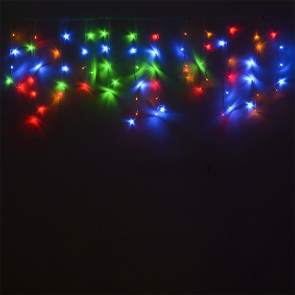 Гирлянда светодиодная "Бахрома" IC-120M, 3.0*0.7м, 120 светодиодов, IP20, 220В, мультицвет (13011)