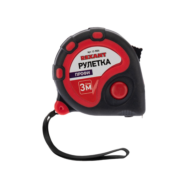 Рулетка " Профи " прорезиненный корпус 3м*16мм Rexant