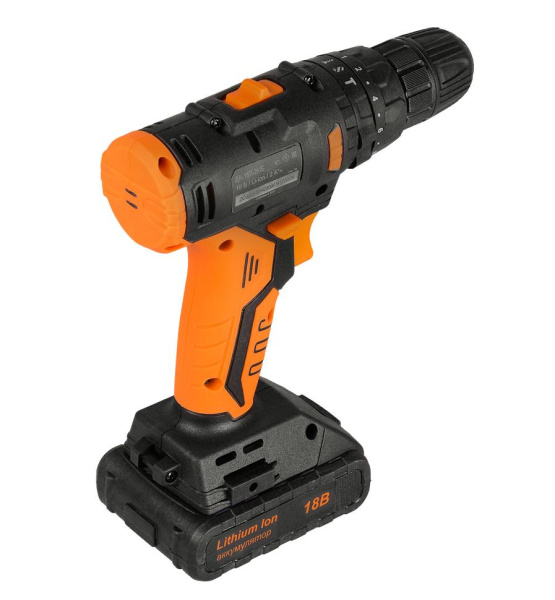Дрель-шуруповерт аккумуляторная ДА-18Л-2К/Б (2,0 А/ч) (бесщеточный двигатель) Вихрь, 72/14/22