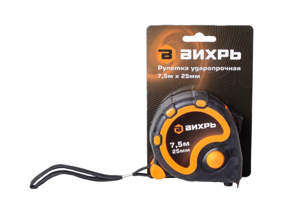 Рулетка "ВИХРЬ"  7,5мх25мм 73/11/1/4