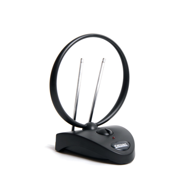 Антенна комнатная DVB-T2/ ДМВ+МВ активная СИГНАЛ SAI-208, усы 1м, кабель 3м, 14-38dB (23391)