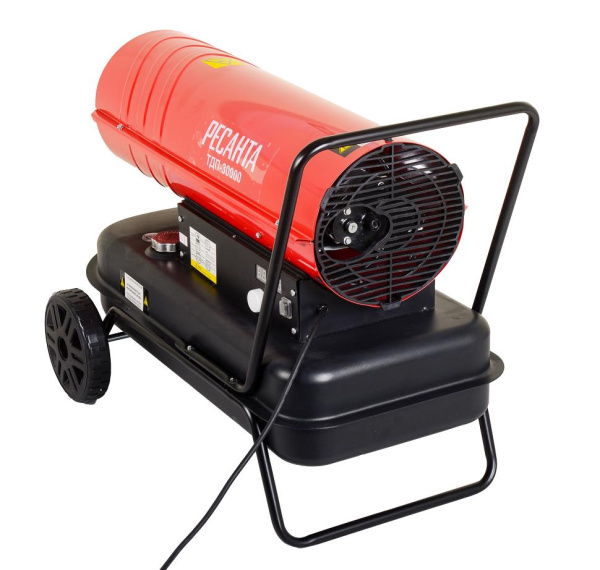 Тепловая дизельная пушка "РЕСАНТА" ТДП-30000 (735 м3/час, 30кВт, расход 3,92л/час), 67/1/10