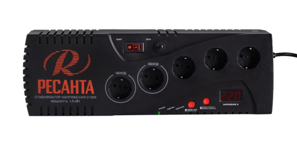 Стабилизатор напряжения РЕСАНТА С1500, 63/6/33