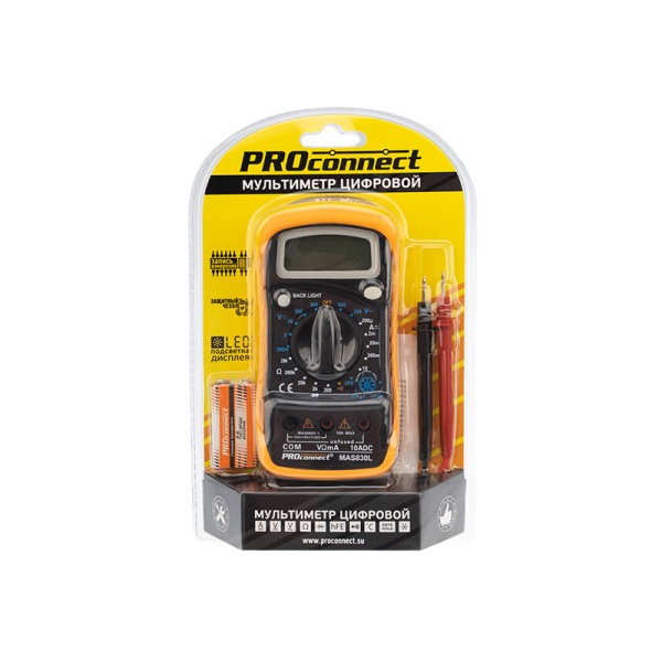 Универсальный мультиметр MAS830L(DT850L) Proconnect