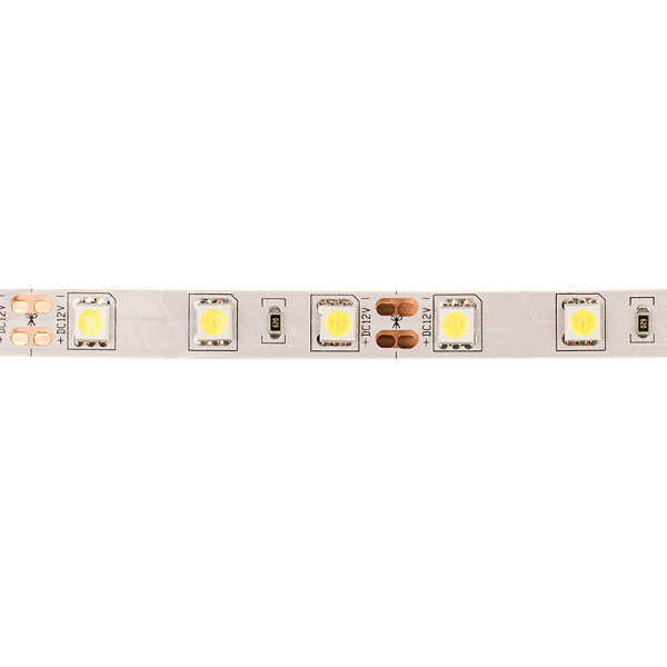 LED лента открытая, ширина 10 мм, IP23, SMD 5050, 60 диодов/метр, 12V, 14.4w/m (белая)