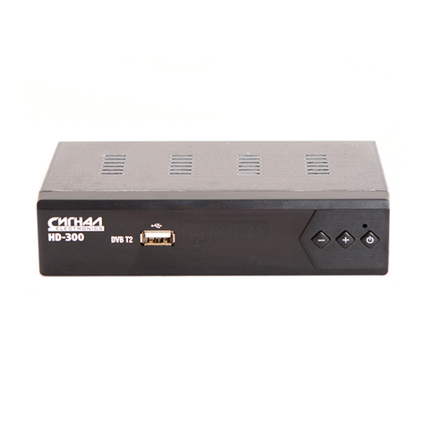 Ресивер эфирный цифровой DVB-T2 HD HD-300, ( приставка ) металл, дисплей DOLBY DIGITAL, чипсет Ali3821P, СИГНАЛ