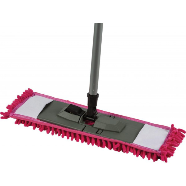 Швабра флаундер для пола пласт 47х16 в сборе с насад Chenille микрофSV5104, 1174466