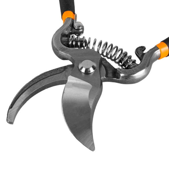 Секатор "ВИХРЬ", 200мм., возвратная пружина, обрезиненные рукоятки чёрные 73/7/3/1