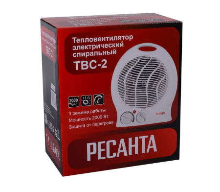 Тепловентилятор ТВС-2 Ресанта (2 кВт), 67/2/2