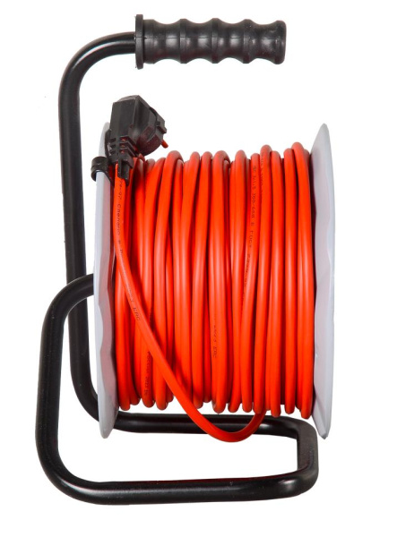 Удлинитель силовой на катушке, СУ-3х1,5-30/2, 3500Вт, (с выкл., 4 розетки) Ресанта, 61/118/6