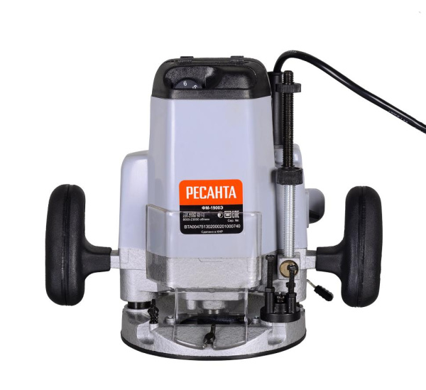 Фрезерная машина ФМ-1900Э РЕСАНТА (ПОЛУПРОФЕССИОНАЛЬНАЯ), цанги в комплекте, 75/13/2