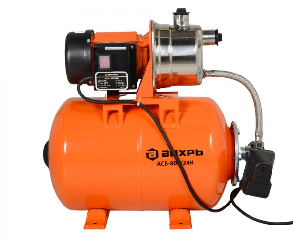 Насосная станция водоснабжения "ВИХРЬ" АСВ-800/24H (Нержавейка), 68/1/7