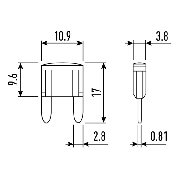 Набор автомобильных предохранителей "мини" в блистере REXANT