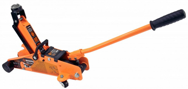 Домкрат гидравлический подкатной ДМК-2,5ФК (2,5 т, 140-390 мм, с фиксатором, в кейсе) Вихрь, 73/5/4/4