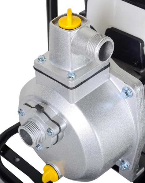 Мотопомпа "HUTER" MP-25 (130л/мин, 1,5л.с.) ЧИСТАЯ ВОДА, высота напора 25 метров, 7.3кг.