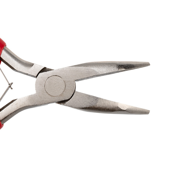 Тонкогубцы изогнутые REXANT Мини 120 мм никелированные, авторазжим, обливные рукоятки