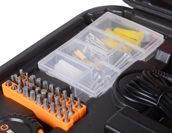 Дрель-шуруповерт аккумуляторная ДА-12Л-2КН с набором инструментов Вихрь, шт, 72/14/35