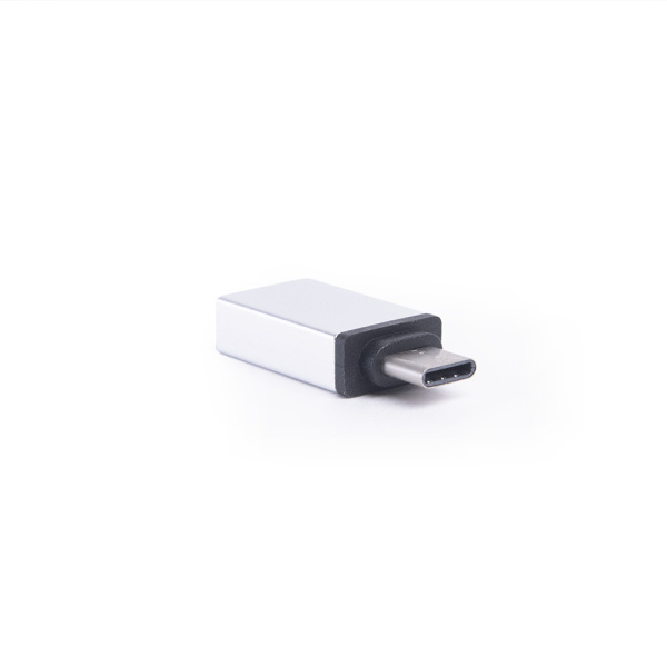 Переходник USB Type-C 3.1 - USB А 3.0, (шт/гн), серебряный, Атом, 31046