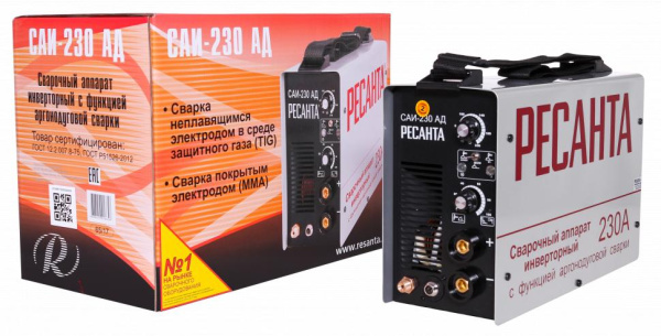 Сварочный аппарат инверторный САИ- 230АД (аргонодуговой) Ресанта