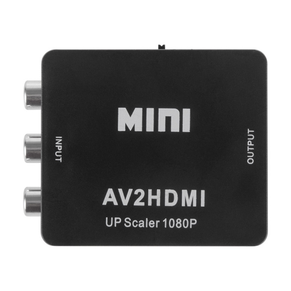 Конвертер 3 RCA на HDMI, пластик (вход RCA, выход HDMI), подключение видеомагнитофона к телевизору