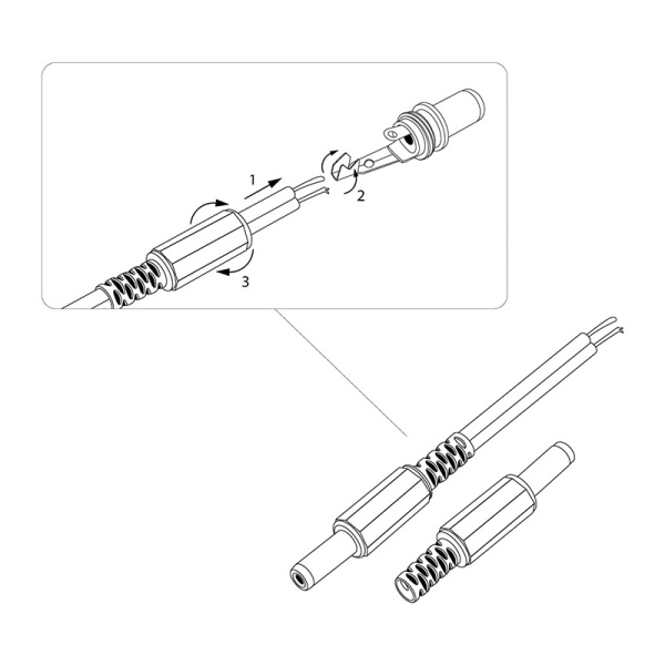 РАЗЪЁМ  питания штекер 2.1 х 5.5 x 10 мм  REXANT