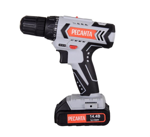 Дрель-шуруповерт аккумуляторная ДА-14-2Л Ресанта, шт, 75/14/3
