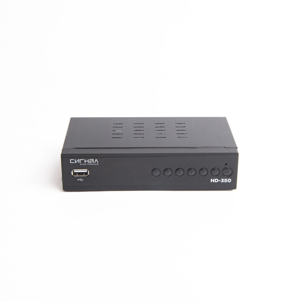 Ресивер эфирный цифровой DVB-T2/C HD HD-350 металл, дисплей DOLBY DIGITAL, HEVC Сигнал Electronics, интернет, 17350