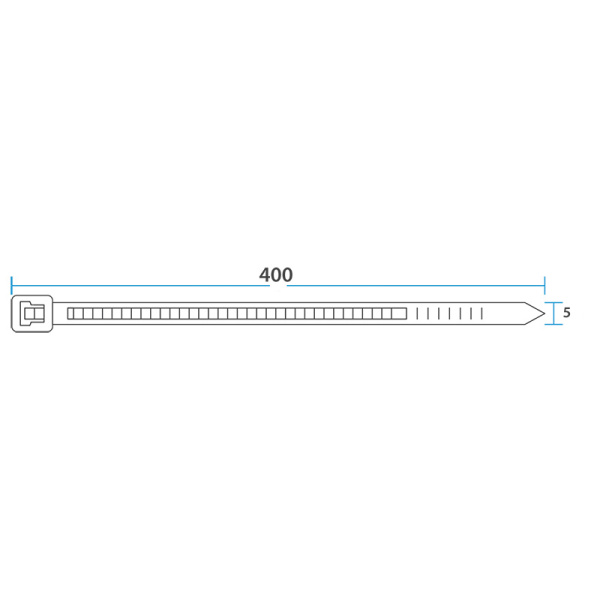 Хомут nylon 4.8 х 400 мм 100 шт белый  REXANT (профессиональный)