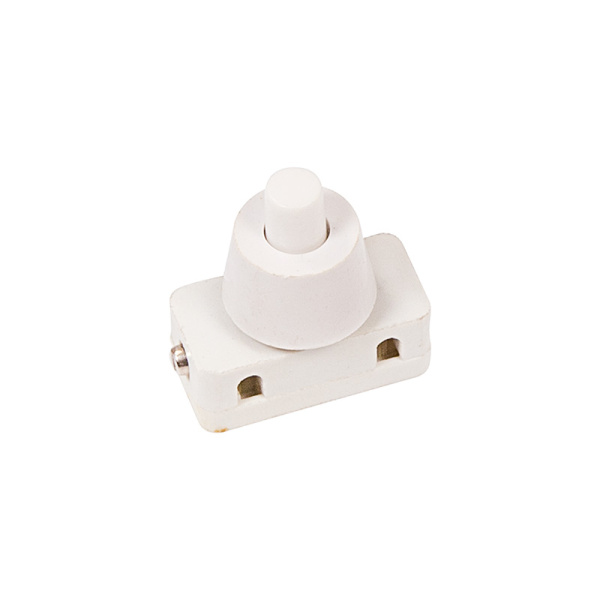 Выключатель-кнопка 250V 2А (2с) ON-OFF  белый  (PBS-17A) (для настольной лампы)  REXANT (в упак. 1шт.)