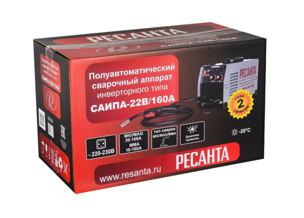 АКЦИЯ! Сварочный полуавтомат САИПА-22В/160А (MIG/MAG) Ресанта, шт, 65/109
