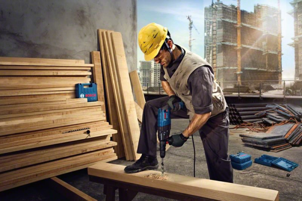 Перфоратор Bosch GBH 240 SDS-Plus, 790 Вт, 2.7 Дж, 930 об/мин, 4200 уд/мин, кейс, 2.8 кг, 1257998