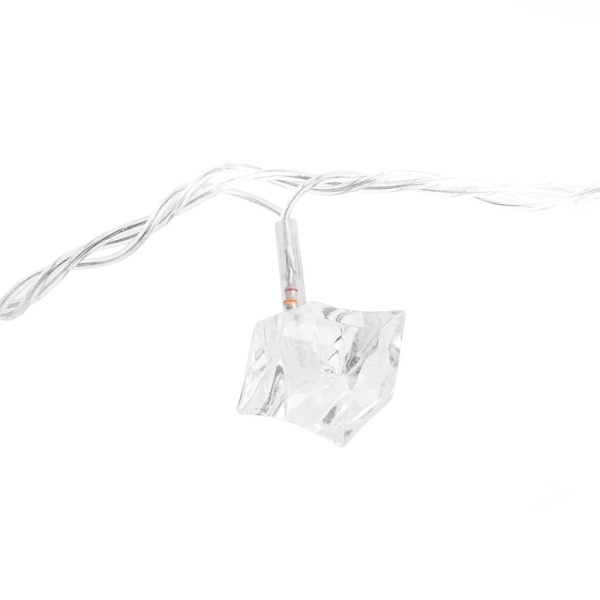 Гирлянда светодиодная "Льдинки", SE-ICE-440W, 220В, 4м, 40LED, холодный белый, прозр шнур 3м, Funray, 2657