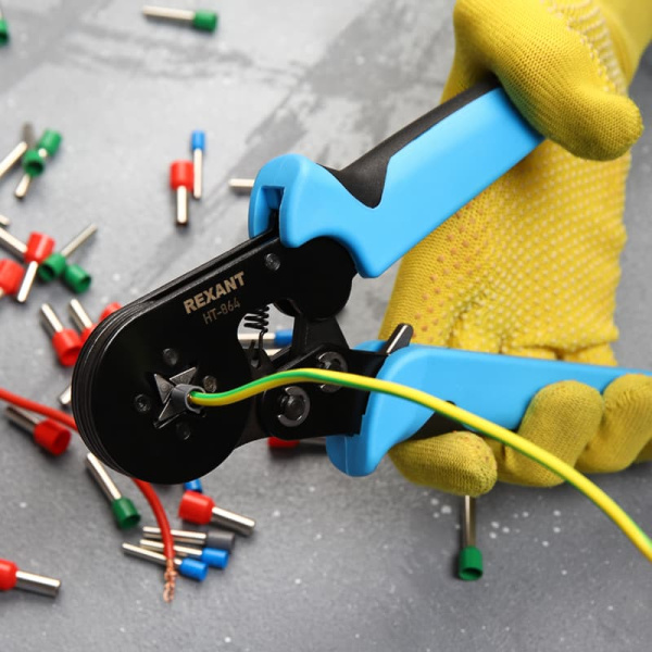 Кримпер HT-864 для обжима штыревых наконечников 0,25-6,0мм² REXANT