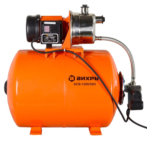 Насосная станция водоснабжения "ВИХРЬ" АСВ-1200/50Н (Нержавейка), 68/1/11