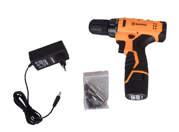 Дрель-шуруповерт аккумуляторная ДА-12Л-2 (2,0 А/ч) Вихрь, 72/14/14