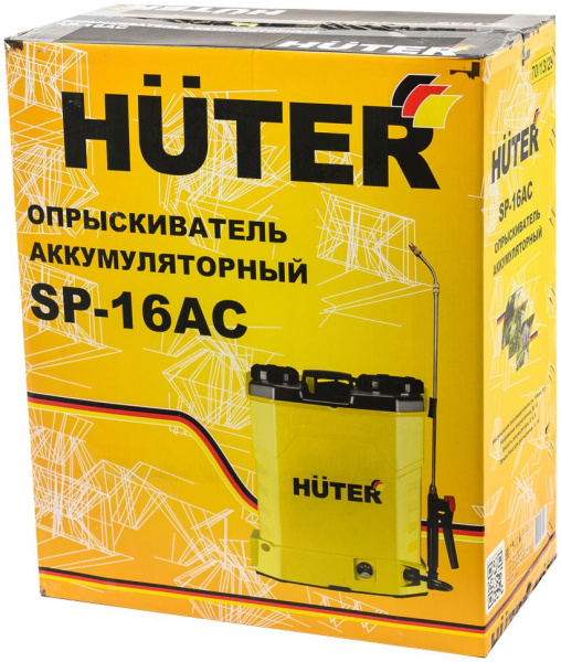 Опрыскиватель аккумуляторный SP-16AC Huter, шт, 70/13/29