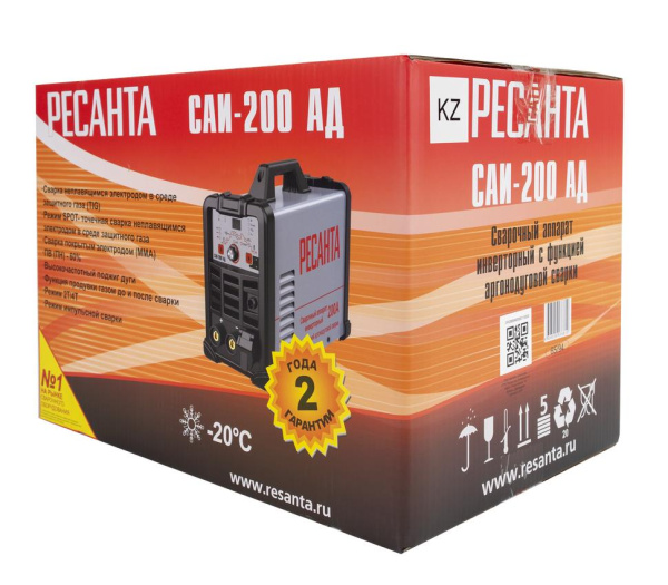 Сварочный аппарат инверторный САИ- 200АД Ресанта, шт, 65/94