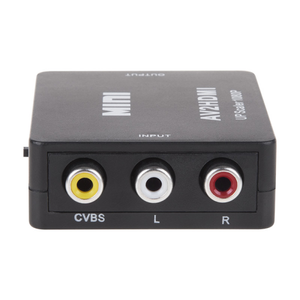 Конвертер 3 RCA на HDMI, пластик (вход RCA, выход HDMI), подключение видеомагнитофона к телевизору