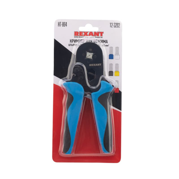 Кримпер HT-864 для обжима штыревых наконечников 0,25-6,0мм² REXANT