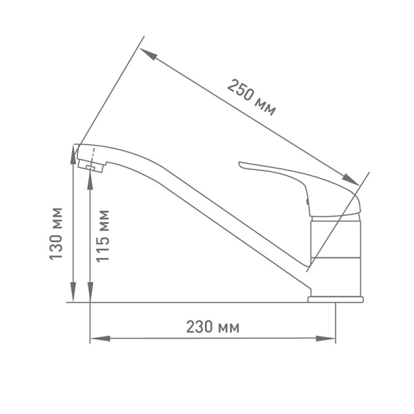 Смеситель для кухни Mix&Fix JOTA 4405 одноручный, Чехия, тов-146688