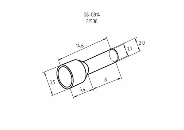 НАКОНЕЧНИК ШТЫРЕВОЙ ВТУЛОЧНЫЙ 1.5мм² изолированный (НШВИ F-8мм) черный REXANT