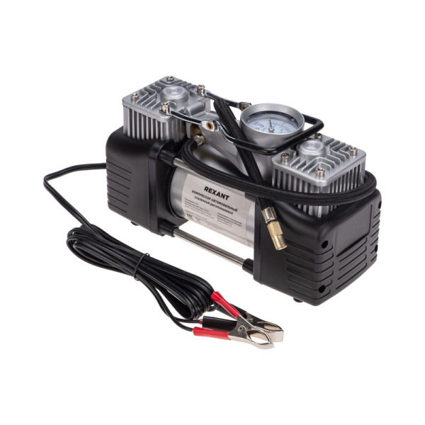 Компрессор автомобильный усиленный двухпоршневой (60л/мин, 10 АТМ) REXANT